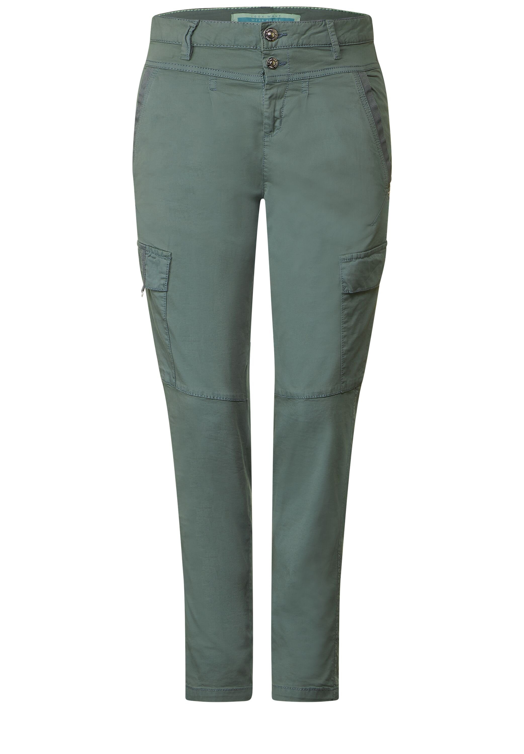 Street One Damen Cargo Hose Karo - Loose Fit Mit Praktischen Taschen